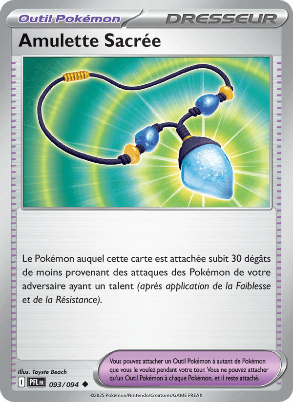 Amulette Sacrée, carte 093 de Flammes Fantasmagoriques