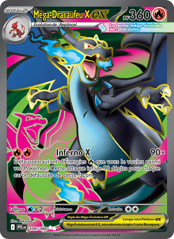 Méga-Dracaufeu X-ex, carta 109 di Flammes Fantasmagoriques