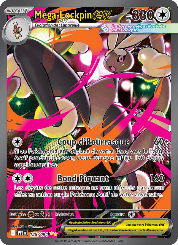 Méga-Lockpin-ex, carte 128 de Flammes Fantasmagoriques