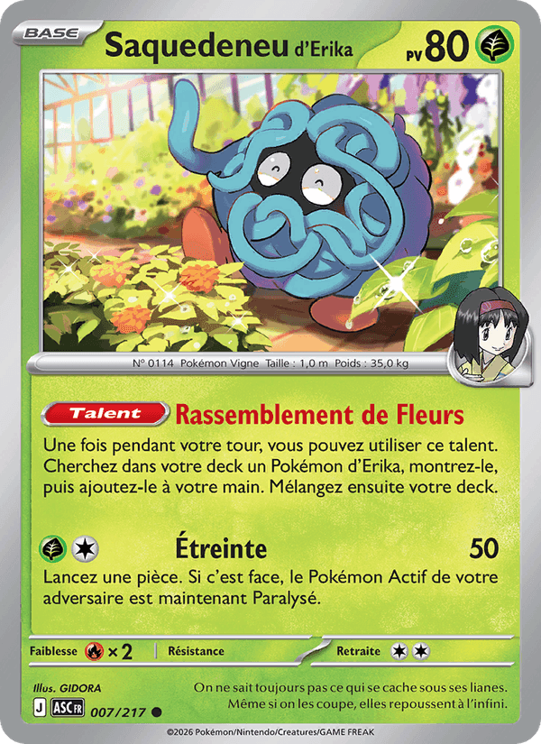 Saquedeneu d'Erika, carta 007 de Héros Transcendants