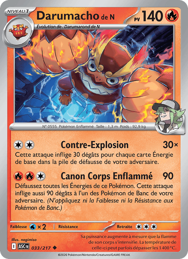 Darumacho de N, carte 033 de Héros Transcendants