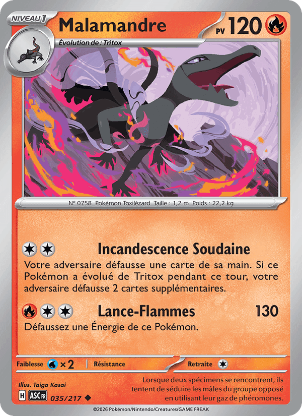 Malamandre, carta 035 de Héros Transcendants