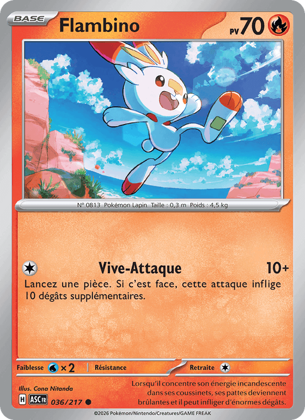 Flambino, carte 036 de Héros Transcendants