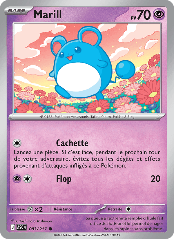 Marill, carte 083 de Héros Transcendants