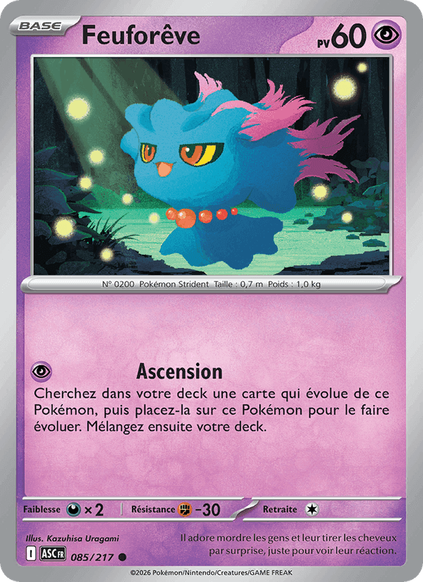 Feuforêve, card 085 from Héros Transcendants