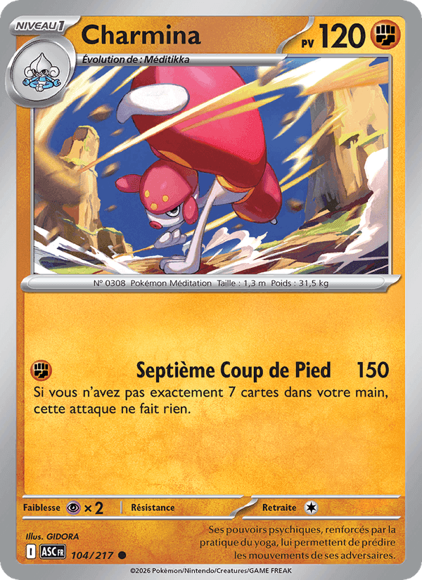 Charmina, card 104 from Héros Transcendants