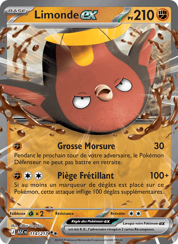 Limonde-ex, card 114 from Héros Transcendants