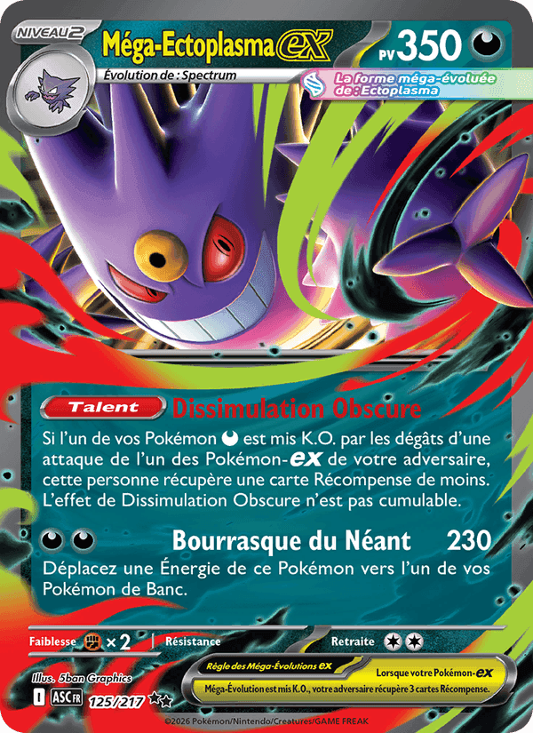 Méga-Ectoplasma-ex, carte 125 de Héros Transcendants