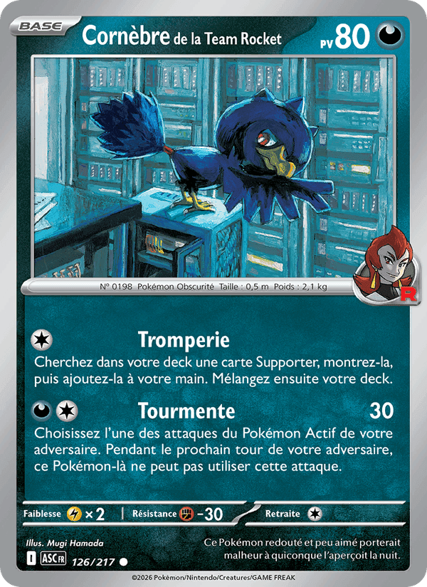 Cornèbre de la Team Rocket, carte 126 de Héros Transcendants