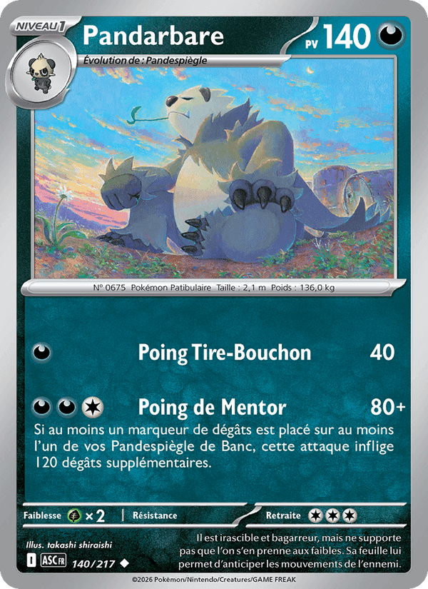 Pandarbare, carte 140 de Héros Transcendants