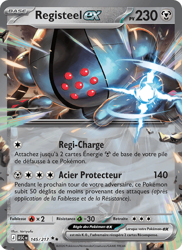 Registeel-ex, carta 145 de Héros Transcendants