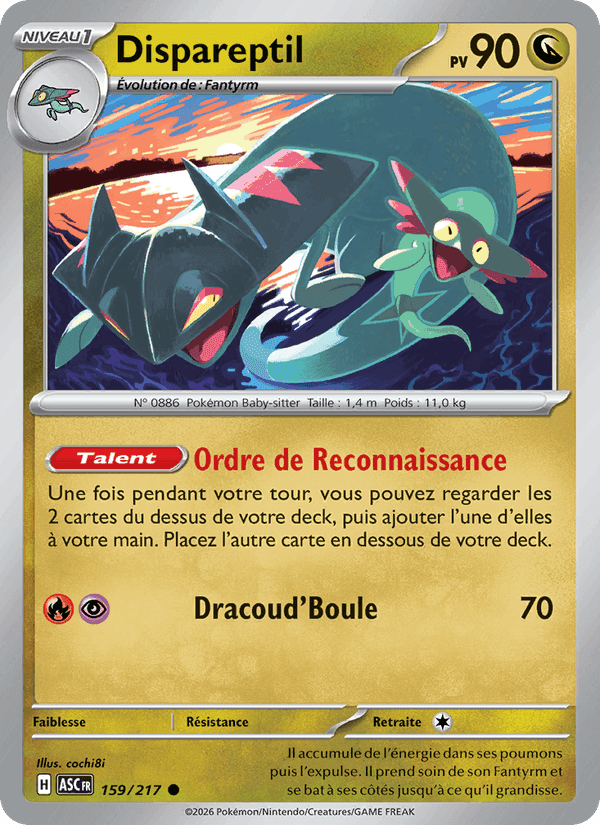 Dispareptil, carte 159 de Héros Transcendants