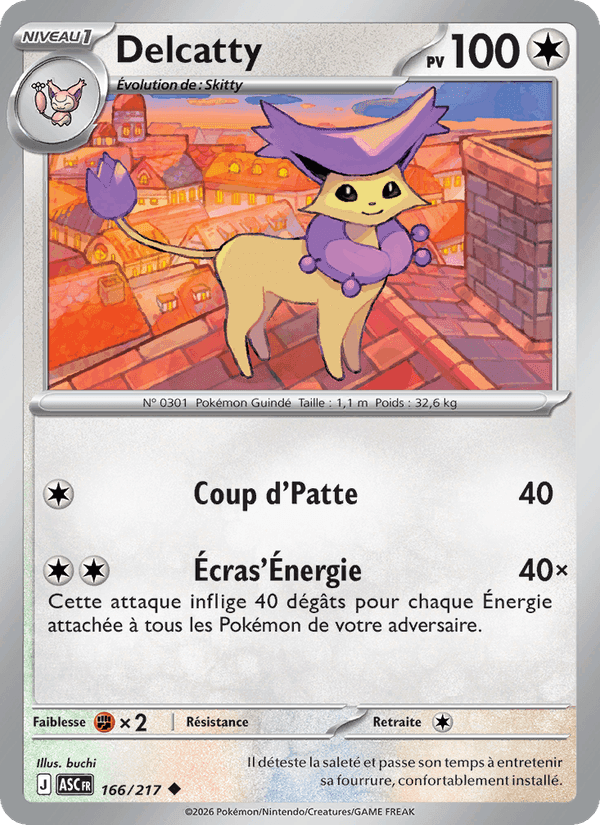 Delcatty, carte 166 de Héros Transcendants