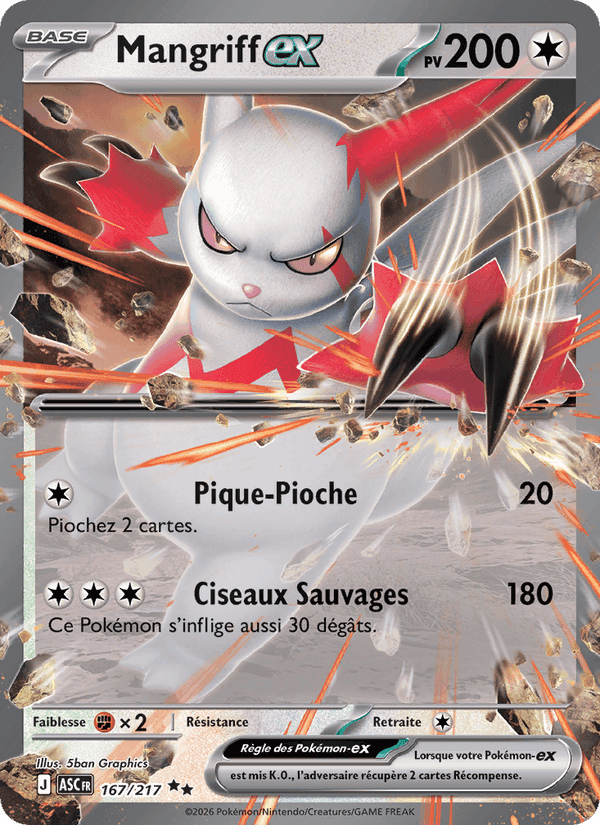 Mangriff-ex, carte 167 de Héros Transcendants