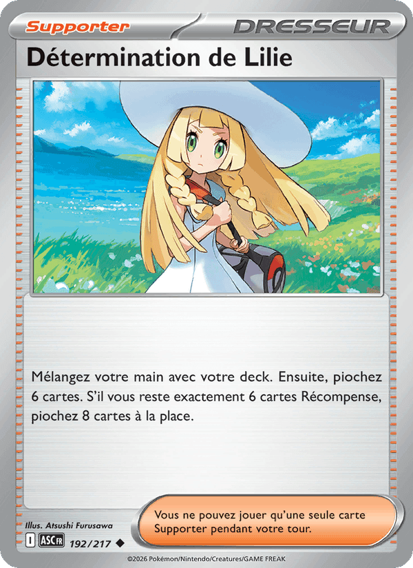 Détermination de Lilie, carte 192 de Héros Transcendants