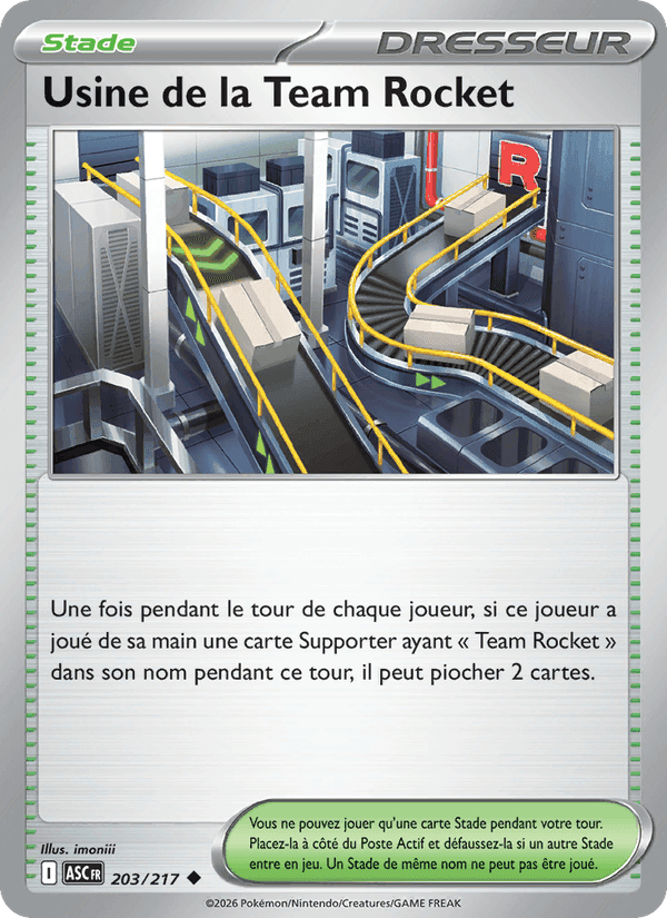 Usine de la Team Rocket, card 203 from Héros Transcendants