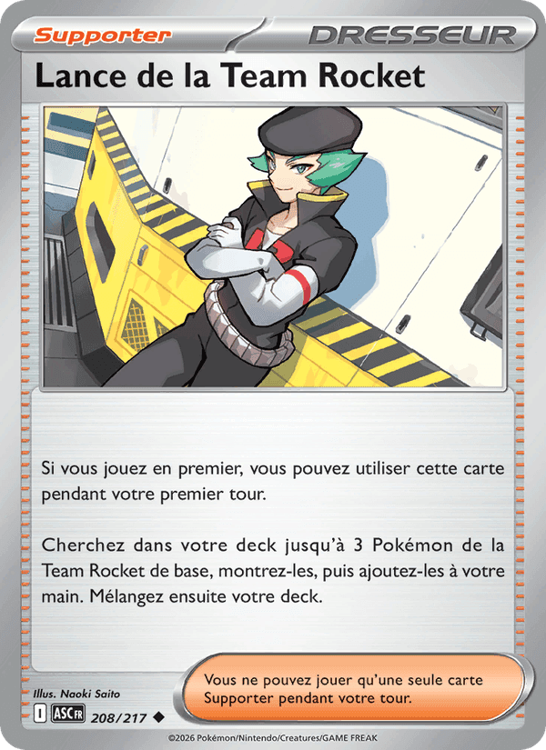 Lance de la Team Rocket, carte 208 de Héros Transcendants