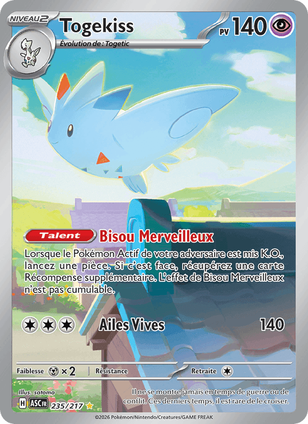 Togekiss, carte 235 de Héros Transcendants