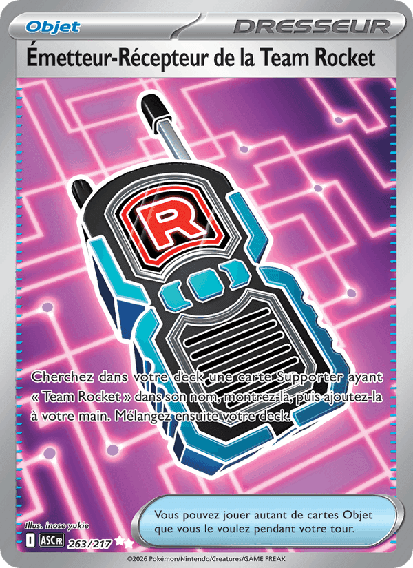 Émetteur-Récepteur de la Team Rocket, carte 263 de Héros Transcendants
