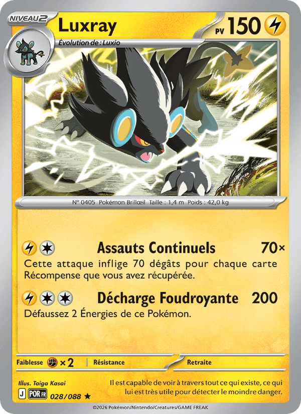 Luxray, carte 028 de Équilibre Parfait