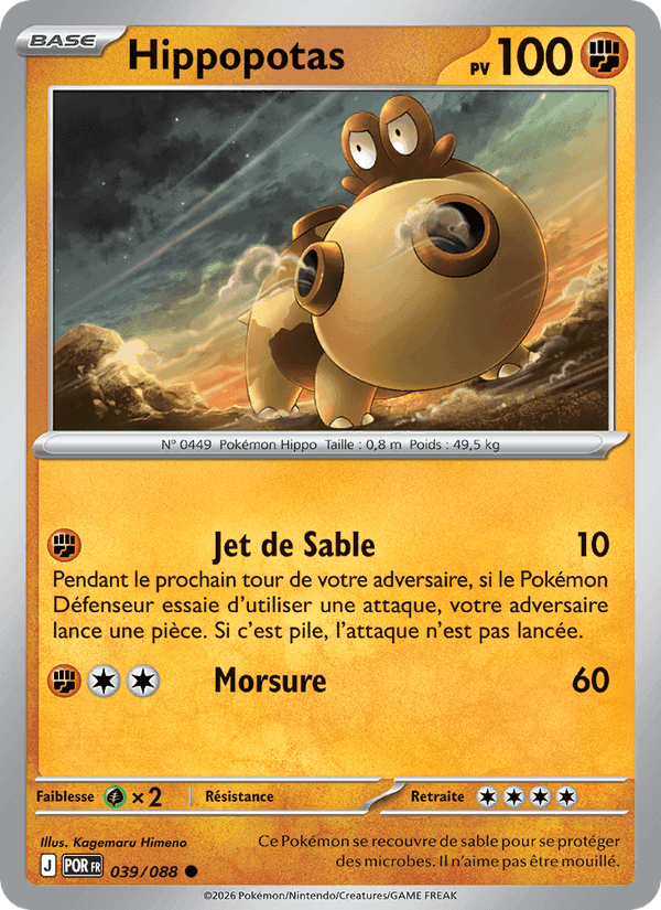 Hippopotas, carte 039 de Équilibre Parfait