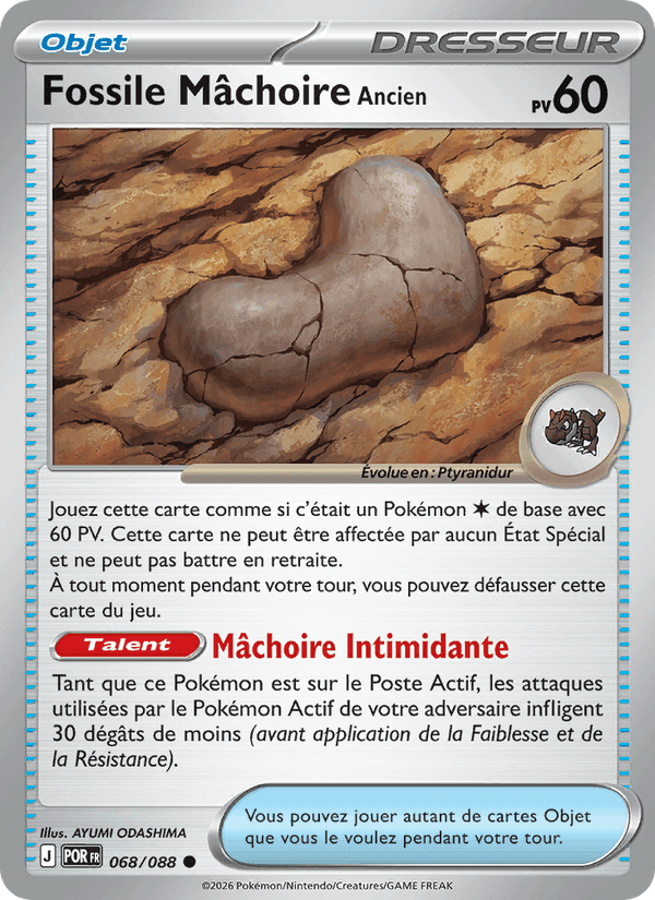 Fossile Mâchoire Ancien, carte 068 de Équilibre Parfait
