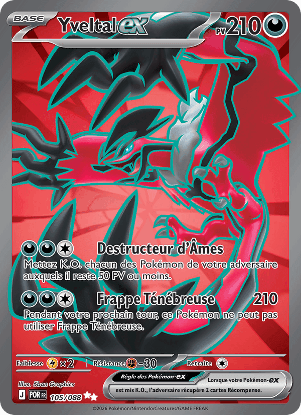 Yveltal-ex, carte 105 de Équilibre Parfait