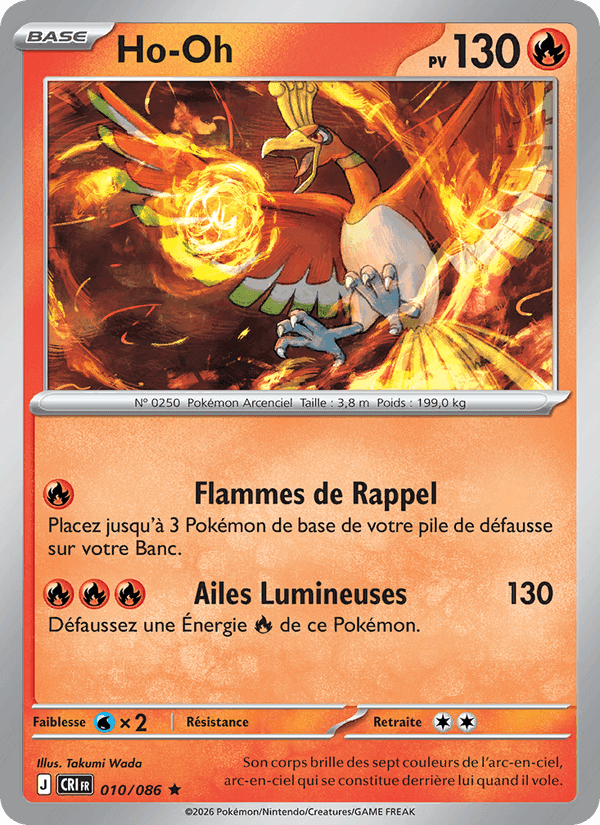 Ho-Oh, carte 010 de Chaos Ascendant