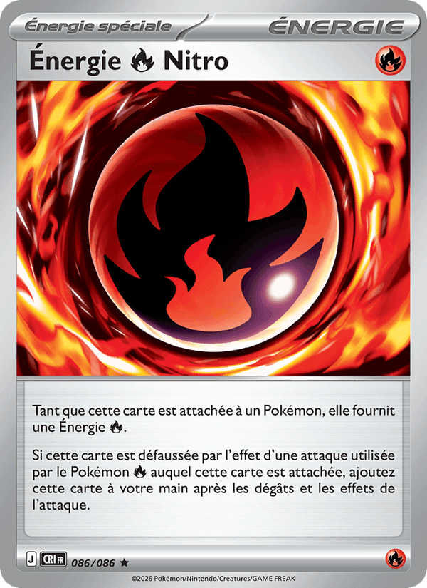 Énergie Fire Nitro, card 086 from Chaos Ascendant