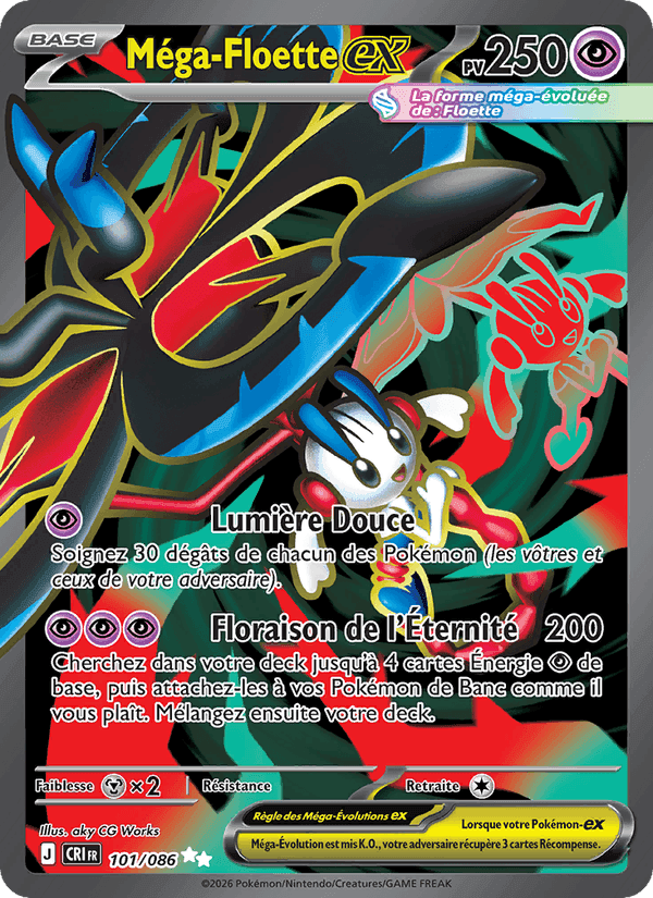 Méga-Floette-ex, carte 101 de Chaos Ascendant