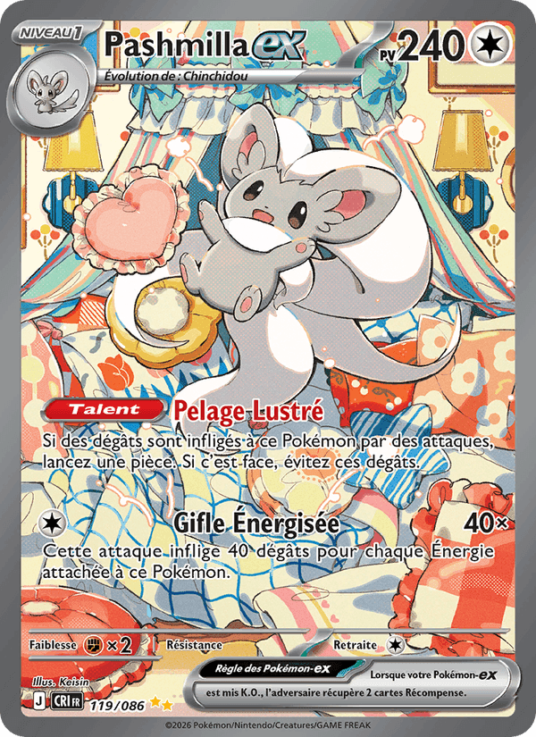 Pashmilla-ex, carte 119 de Chaos Ascendant