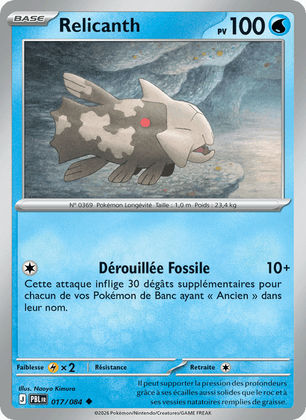 Relicanth, card 017 from Nuit Noire