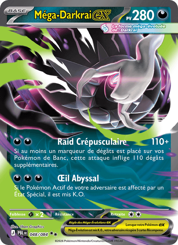 Méga-Darkrai-ex, card 048 from Nuit Noire
