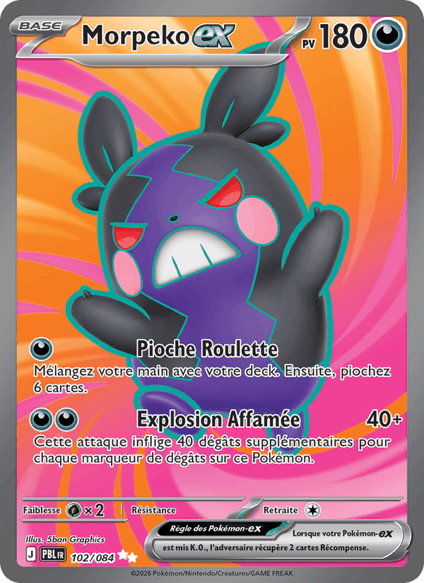 Morpeko-ex, carte 102 de Nuit Noire