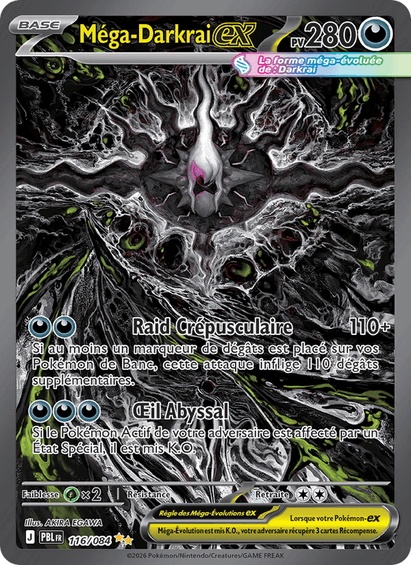 Méga-Darkrai-ex, card 116 from Nuit Noire
