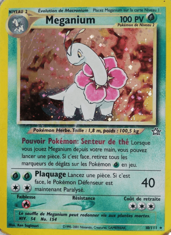 Méganium, carte 10 de Neo Genesis