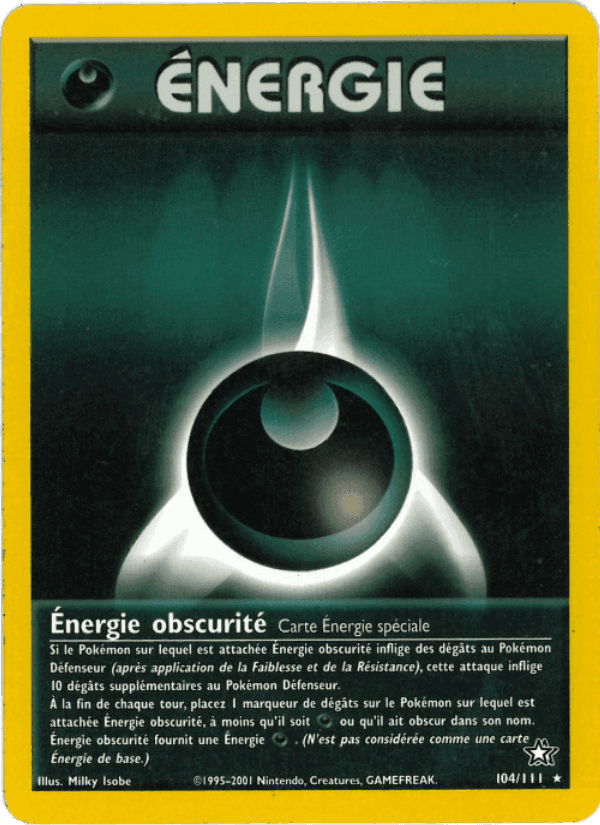 Énergie obscurité, carte 104 de Neo Genesis