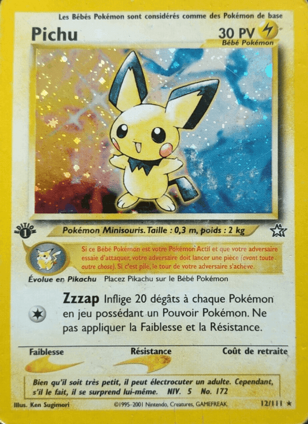 Pichu, carta 12 de Neo Genesis