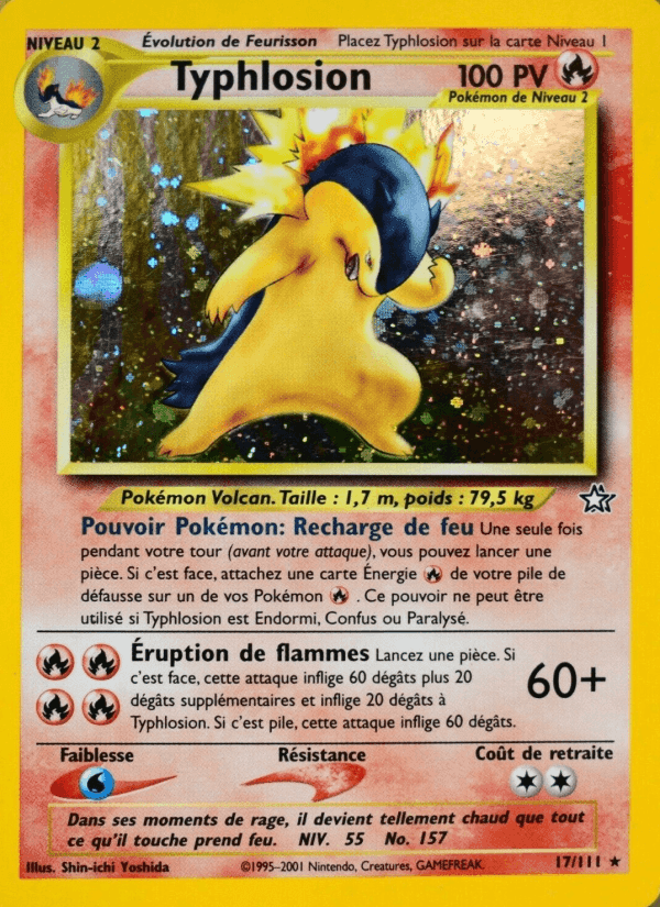 Typhlosion, carte 17 de Neo Genesis