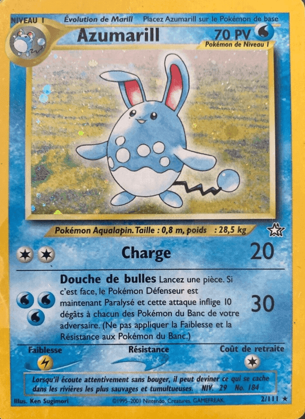 Azumarill, carta 2 de Neo Genesis