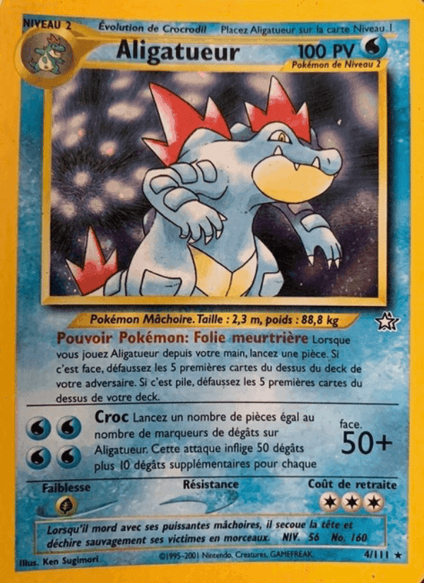 Aligatueur, carte 4 de Neo Genesis