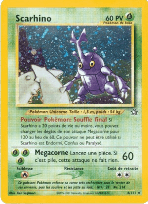 Scarhino, carte 6 de Neo Genesis