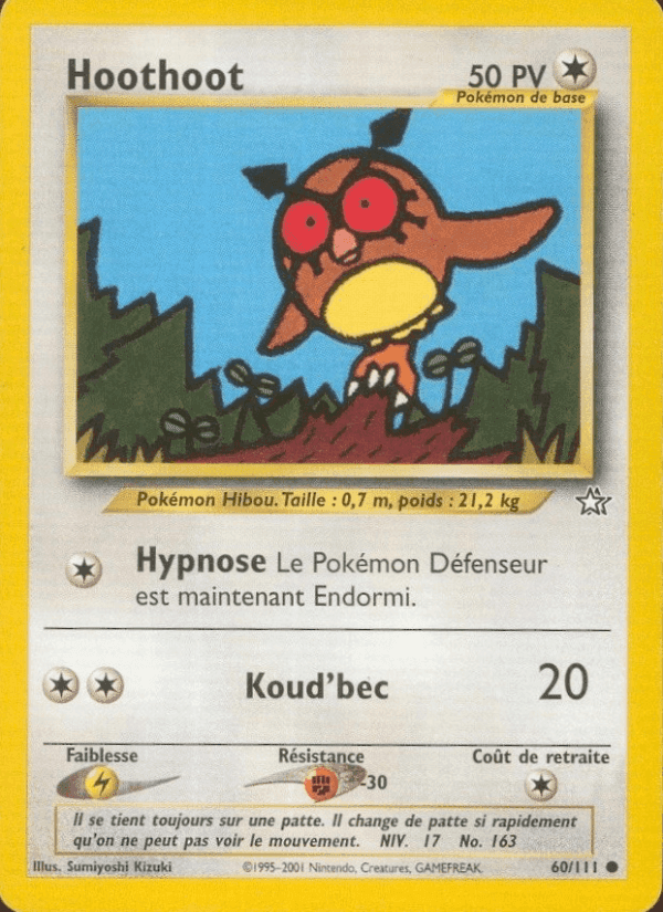 Hoothoot, carte 60 de Neo Genesis