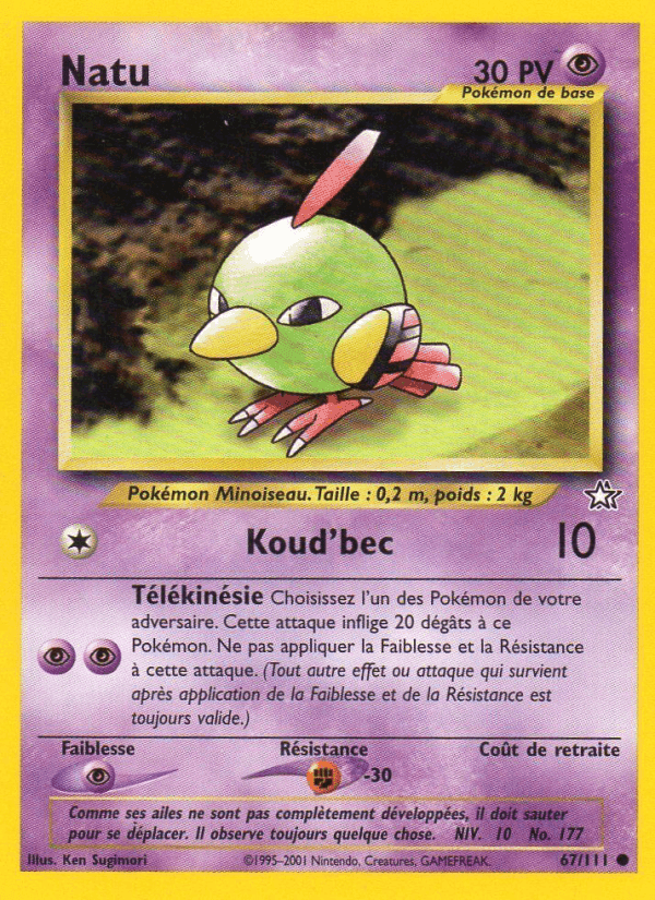 Natu, card 67 from Neo Genesis