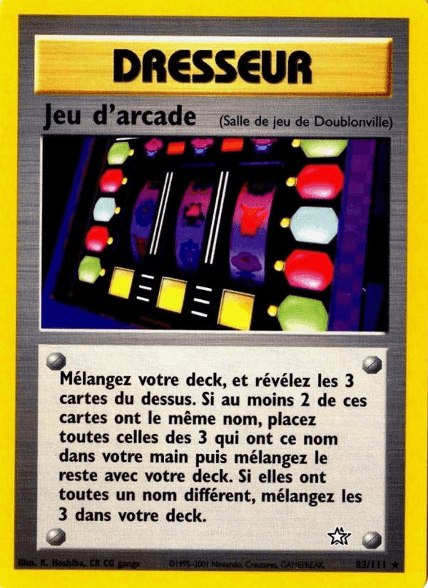 Jeu d'arcade, carte 83 de Neo Genesis