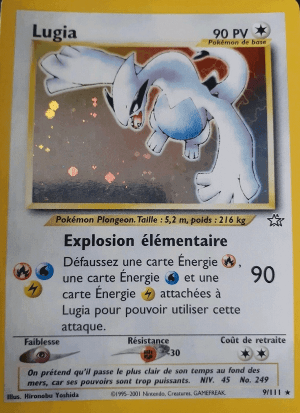 Lugia, carte 9 de Neo Genesis