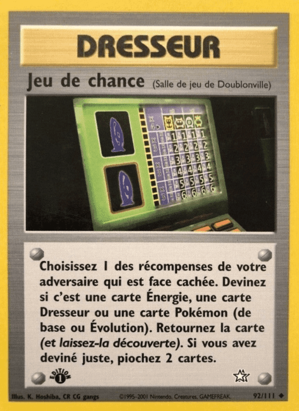 Jeu de chance, card 92 from Neo Genesis