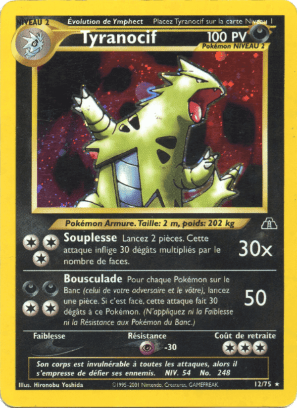 Tyranocif, carte 12 de Neo Discovery