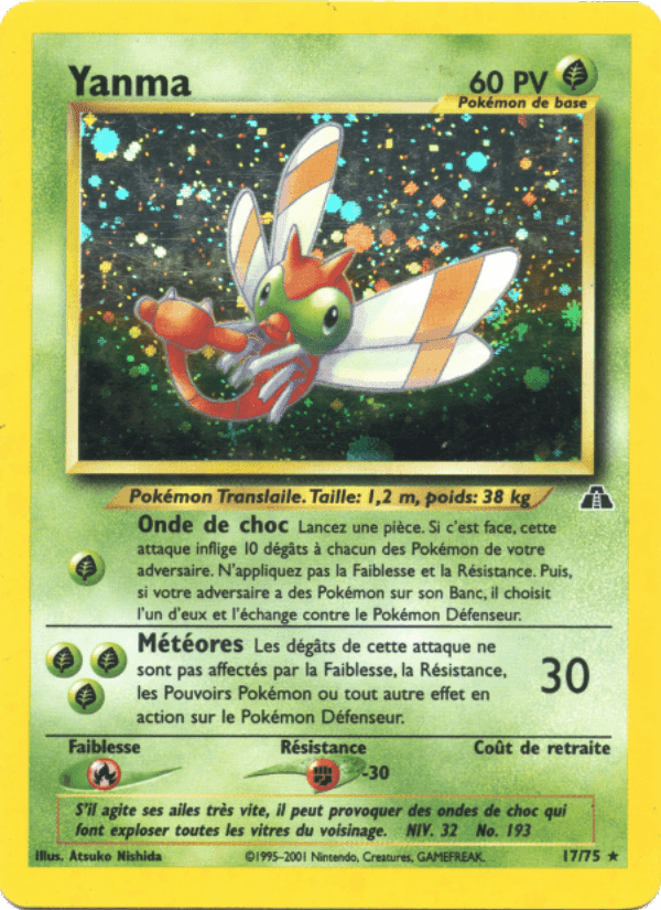 Yanma, carta 17 de Neo Discovery