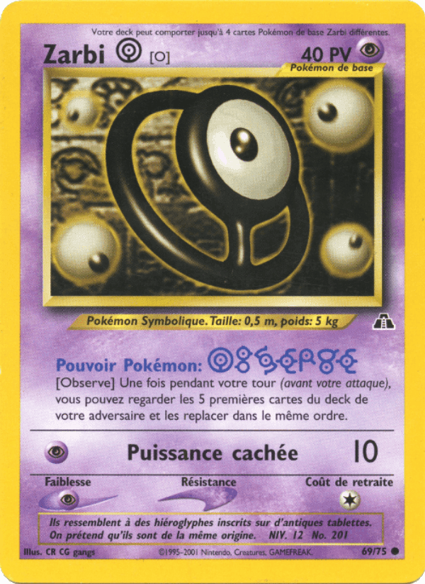 Zarbi O, card 69 from Neo Discovery